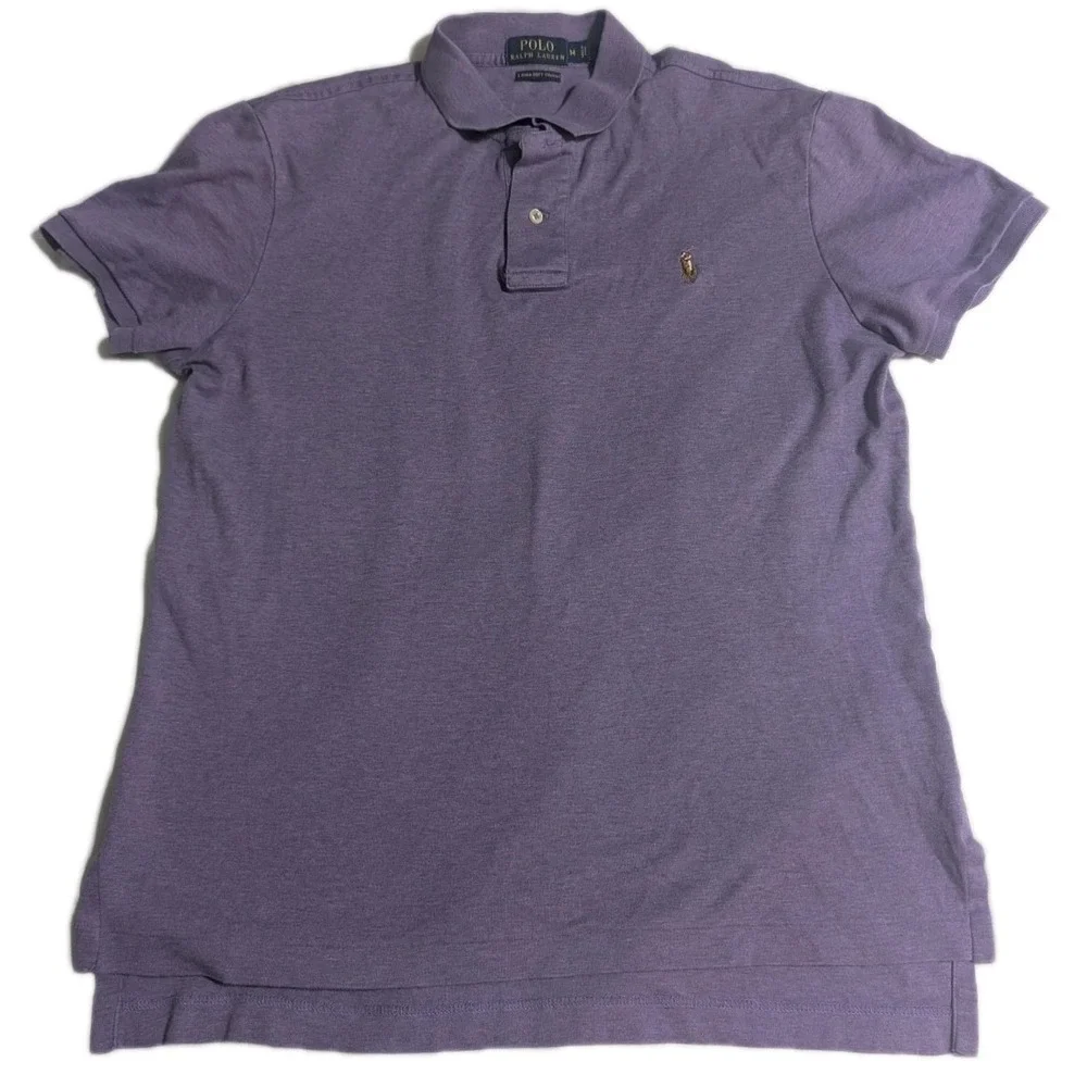Polo Ralph Lauren Pima Soft Touch Polo Shirt Men's M Purple Lavender Pony‎